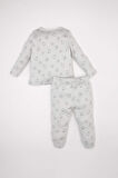 DeFacto Erkek Bebek Pijama Takımı Ayı Desenli Uzun Kollu Fitilli Kaşkorse Üst Beli Lastikli Uzun Alt D6808A5NSGR470