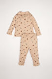 Erkek Bebek Pijama Takımı Dinazor Desenli Uzun Kollu Penye Üst Beli Lastikli Uzun Alt