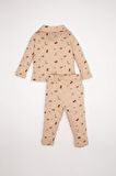 DeFacto Erkek Bebek Pijama Takımı Dinazor Desenli Uzun Kollu Penye Üst Beli Lastikli Uzun Alt D6811A5NSBG390
