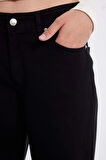 DeFacto Wide Leg Kışlık Gabardin Siyah Pantolon Geniş Bol Paça Normal Bel Basic Düz D3766AX24AUBK27