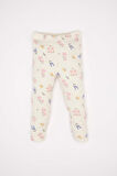 DeFacto Kız Bebek Pijama Takımı Çiçekli Uzun Kollu Fitilli Kaşkorse Üst Beli Lastikli Uzun Alt D6803A5NSER140