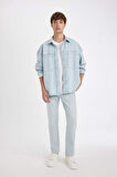 DeFacto Oversize Fit Jean Uzun Kollu Gömlek B5747AX24AUNM39