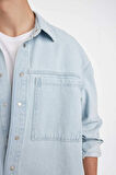 DeFacto Oversize Fit Jean Uzun Kollu Gömlek B5747AX24AUNM39