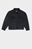 DeFacto %100 Pamuk Oversize Geniş Kalıp Polo Yaka Düğmeli Cepli Yıkamalı Jean Ceket D5035AX24AUNM36