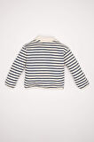 DeFacto Kız Bebek Bebe Yaka Düğmeli İçi Yumuşak Tüylü Çizgili Sweatshirt D4963A524WNIN59