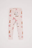 DeFacto Kız Bebek Pijama Takımı Desenli Uzun Kollu Fitilli Kaşkorse Üst Uzun Alt D5374A524WNPN438