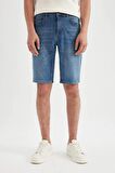 DeFacto Regular Fit Jean Bermuda Şort D3988AX24SMNM28