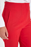 DeFacto Crop Klasik Kumaş Pantolon Carrot Fit Fermuarlı Yüksek Bel Basic Düz Dar Paça C2466AX24AURD79