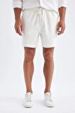 DeFacto Relax Fit Beyaz Jean Bermuda Şort Z4460AZ24SMWT34