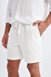 DeFacto Relax Fit Beyaz Jean Bermuda Şort Z4460AZ24SMWT34