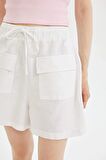 DeFacto Coool Relax Fit Normal Bel Kısa Paça Keten Karışımlı Şort D3468AX24HSWT34
