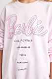 DeFacto Kız Çocuk Pembe Barbie Oversize Geniş Kalıp Bisiklet Yaka İçi Yumuşak Tüylü Sweatshirt D1117A824AUPN633