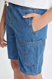 DeFacto Erkek Çocuk Jean Şort D2687A824SMNM28