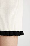 DeFacto Fitted Kare Yaka Kolsuz Mini Ribana Elbise D3001AX24SMER105