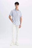DeFacto Pedro Slim Fit Dar Kalıp Normal Bel Dar Paça Beyaz Jean Pantolon D1977AX24SMWT34