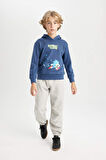DeFacto Erkek Çocuk Sonic the Hedgehog Kapüşonlu Sırt Baskılı Sweatshirt C4520A824AUIN120