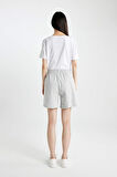 DeFacto Regular Fit Normal Bel Düz Paça Basic Düz Bermuda Şort U4570AZ24HSGR210