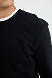 DeFacto Regular Fit Bisiklet Yaka Kalın Sweatshirt T3777AZ24AUBK81