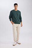 DeFacto Regular Fit Bisiklet Yaka Kalın Basic Düz Sweatshirt T3777AZ24AUGN536