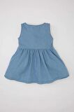 DeFacto Kız Bebek Kolsuz Jean Elbise C3576A524SMNM28