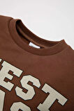 DeFacto Erkek Bebek Bisiklet Yaka Baskılı İçi Yumuşak Tüylü İnce Sweatshirt D0700A524AUBN100