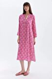 DeFacto Regular Fit Desenli Plaj Elbisesi-Fall in Love D0452AX24SMPN615