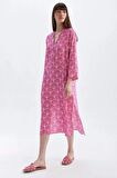 DeFacto Regular Fit Desenli Plaj Elbisesi-Fall in Love D0452AX24SMPN615