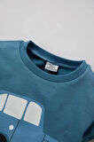 DeFacto Erkek Bebek Bisiklet Yaka Araç Baskılı Sweatshirt D1265A524WNIN195