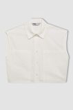 DeFacto Oversize Fit Flamlı Pamuk Kolsuz Gömlek D0358AX24SMWT32