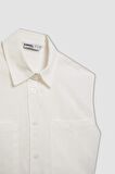DeFacto Oversize Fit Flamlı Pamuk Kolsuz Gömlek D0358AX24SMWT32