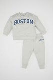 DeFacto Erkek Bebek 2'li Takım Baskılı Bisiklet Yaka Sweatshirt Jogger Eşofman Altı D0718A524AUGR503