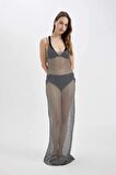 DeFacto Regular Fit Kolsuz File Maxi Plaj Elbisesi-Fall in Love B6886AX24HSGR445