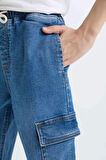 DeFacto Erkek Çocuk Kargo Fit Jean Pantolon C4514A824WNNM28
