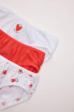 DeFacto Kız Çocuk Desenli 3'lü Slip Klüot C7958A824AUWT34