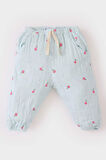 Kız Bebek Regular Fit Çiçekli Müslin Pantolon