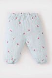 Kız Bebek Regular Fit Çiçekli Müslin Pantolon