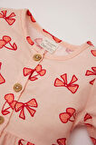 DeFacto Kız Bebek Fiyonk Desenli Uzun Kollu Twill Elbise D9564A525SPPN212