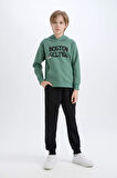 DeFacto Erkek Çocuk NBA Boston Celtics Kapüşonlu İçi Yumuşak Tüylü Sırt Baskılı Sweatshirt D8020A824WNGN757