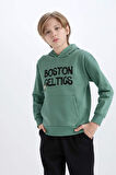 DeFacto Erkek Çocuk NBA Boston Celtics Kapüşonlu İçi Yumuşak Tüylü Sırt Baskılı Sweatshirt D8020A824WNGN757
