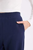 DeFacto Wide Leg Geniş Paça Lacivert Eşofman Altı Beli Lastikli Cepli Basic Düz D3759AX24AUNV42