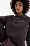 DeFactoFit NBA Brooklyn Nets Oversize Geniş Kalıp Kapüşonlu Kalın Sporcu Sweatshirt D6117AX25SPAR223