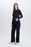 DeFacto Regular Fit Bisiklet Yaka Basic Düz Pamuklu Uzun Kollu Tişört E0289AX25SPNV173
