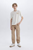 Erkek Çocuk Kargo Jogger Standart Paça Gabardin Pantolon