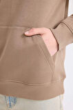DeFacto Regular Fit Kapüşonlu Kanguru Cepli İçi Yumuşak Tüylü Basic Düz Sweatshirt X8283AZ25SPBN229