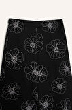 Kız Çocuk Desenli Wide Leg Geniş Paça Pamuklu Pantolon