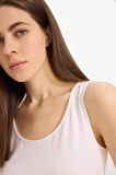 DeFacto Slim Fit Dar Kesim Basic Düz Yuvarlak Yaka Atlet I1059AZ25SMWT34