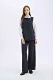 Wide Leg Geniş Paça Esnek Belli Bağcıklı Basic Düz Pantolon