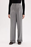 DeFacto Klasik Kumaş Pantolon Wide Leg Geniş Bol Paça Çift Cepli Yüksek Bel Standart Boy Basic Düz D4360AX25SPAR61