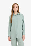 DeFacto Relax Fit Basic Düz Uzun Kollu Gömlek Tunik D2991AX25SMKH434