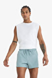 DeFactoFit Andy Baskılı Esnek Dokulu Kısa Boy Sporcu Deniz Şortu B5987AX25HSGR488